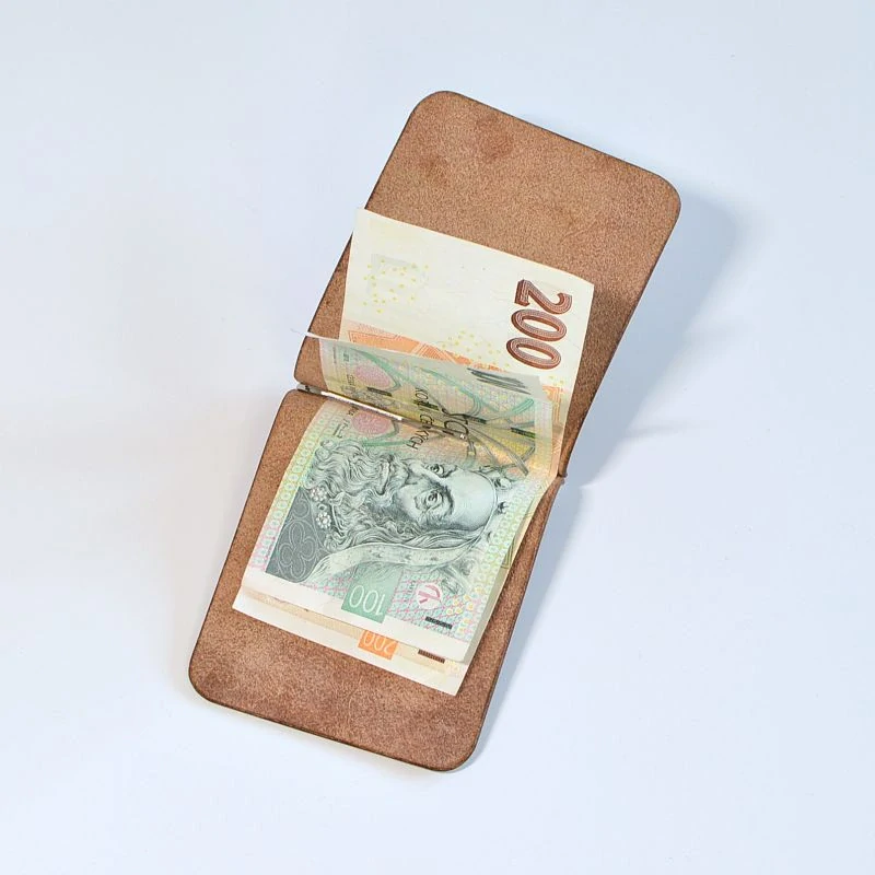 Kožená dolarovka hnědá (dub)